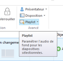 Capture d'écran de l'option Playlist d'iSpring